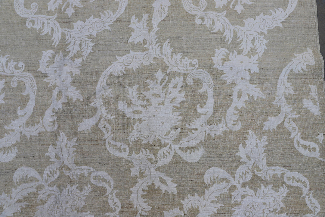 6'x9' Ariana Medium Modern Oat- White Floral Design Rug