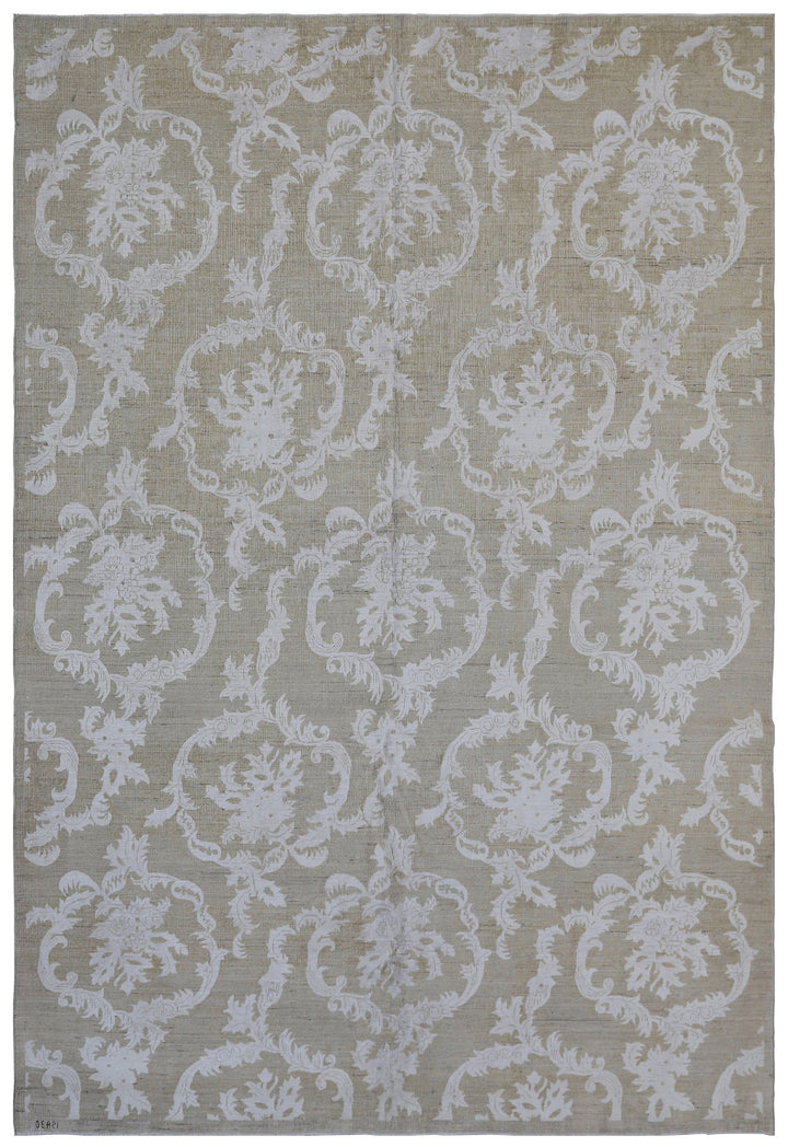 6'x9' Ariana Medium Modern Oat- White Floral Design Rug