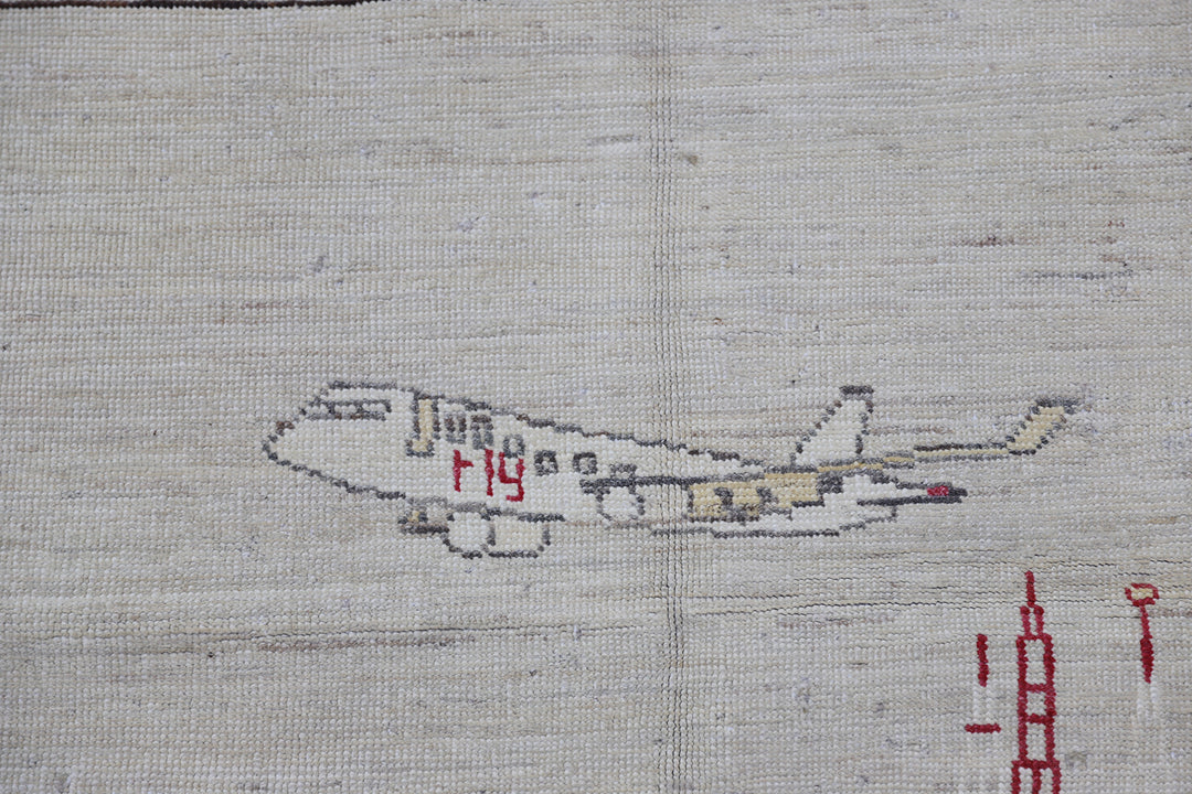 8'x9' Ariana Hand Made Land Scape War Rug