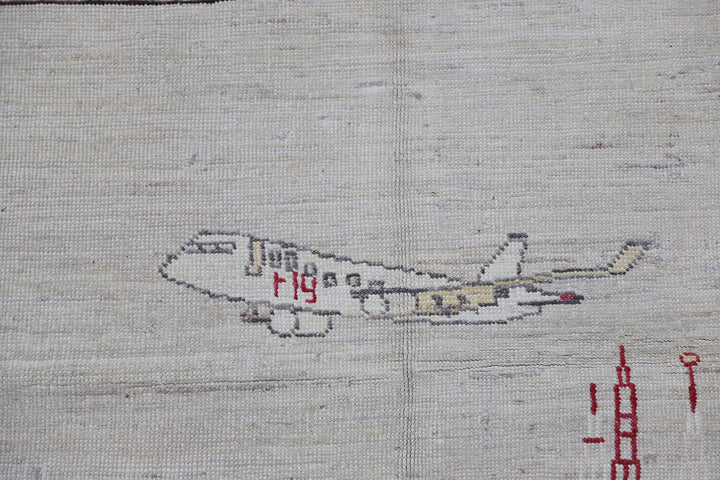 8'x9' Ariana Hand Made Land Scape War Rug