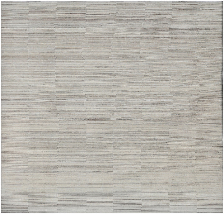 10'x10' Wool Rug |Ariana Square Stria Modern Rug