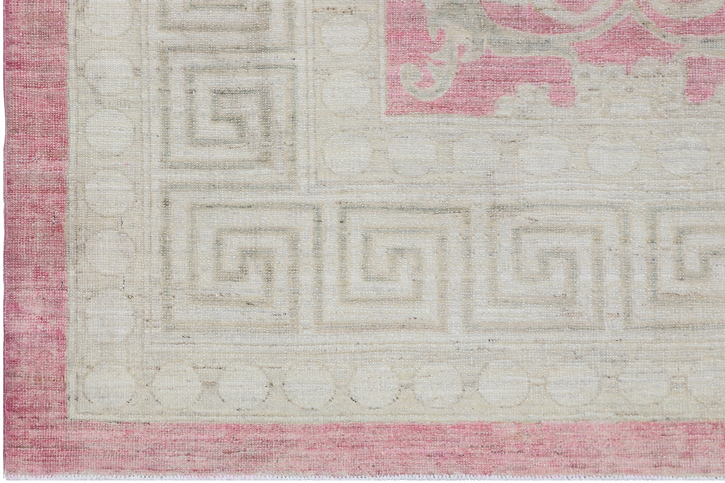10x12 Pink and Cream Traditional Fine Rug