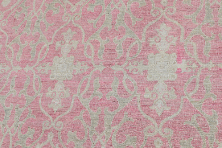 10'x12' Ariana Fine Eastern European Design Pink and Cream Beige Traditional Area Rug
