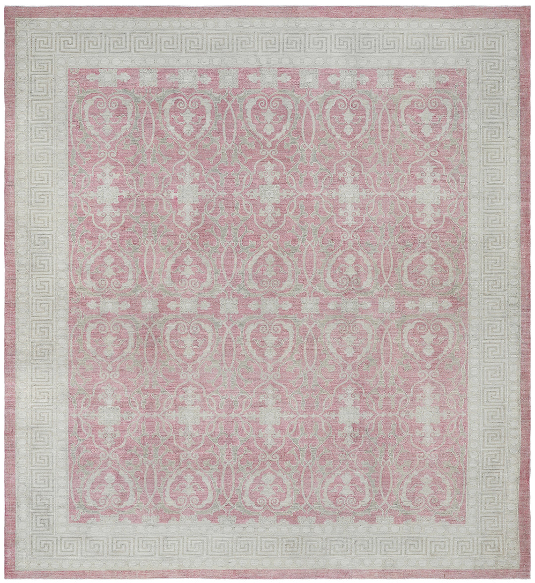 10'x12' Ariana Fine Eastern European Design Pink and Cream Beige Traditional Area Rug