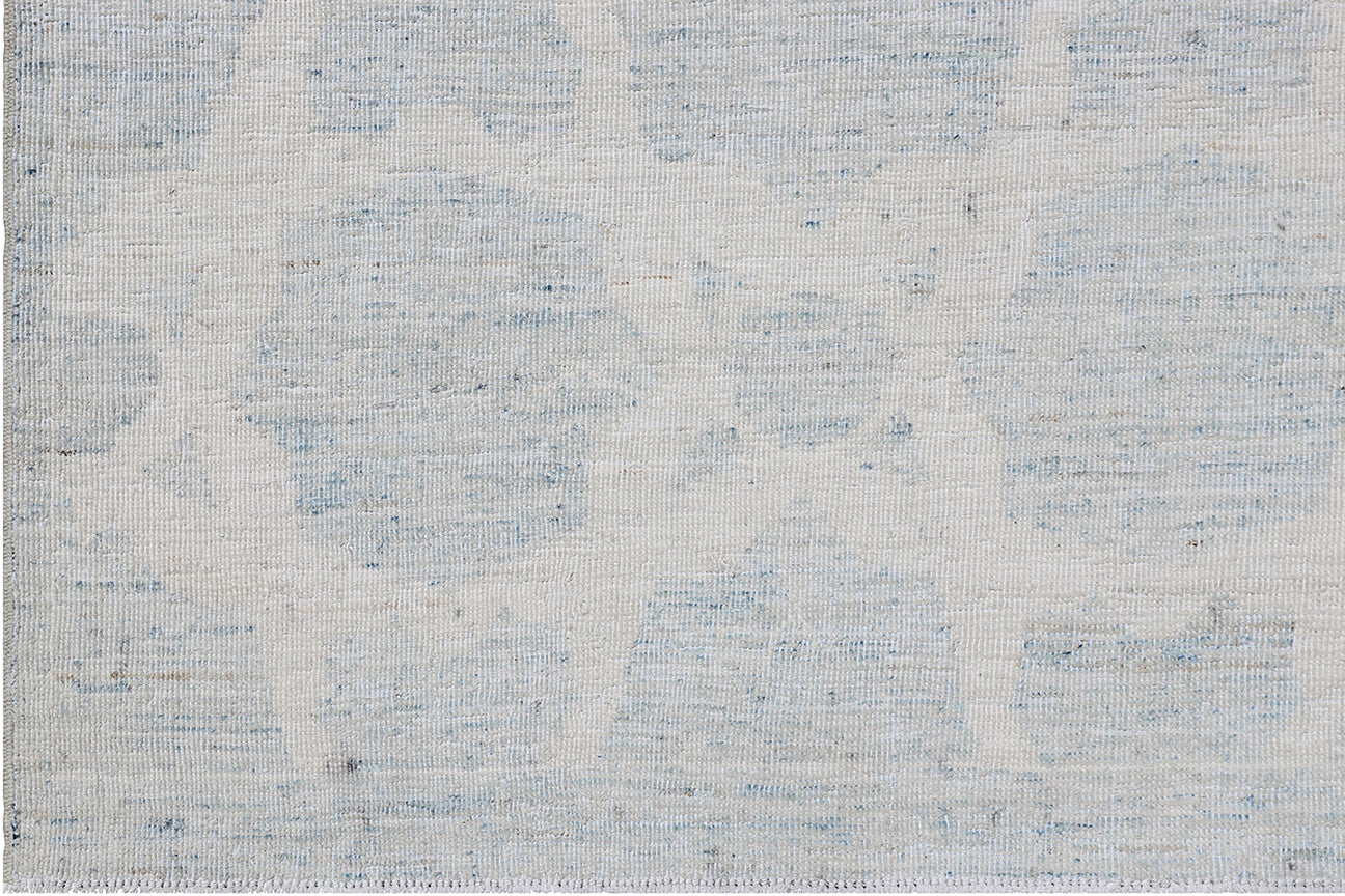 9'x13' Low Pile Soft Pale Blue Cream Geometric Design Ariana Modern Rug