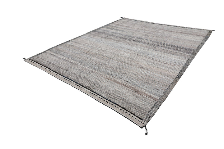 9'x12' Ariana Moroccan Chevron Ivory Brown Gray Barchi Rug