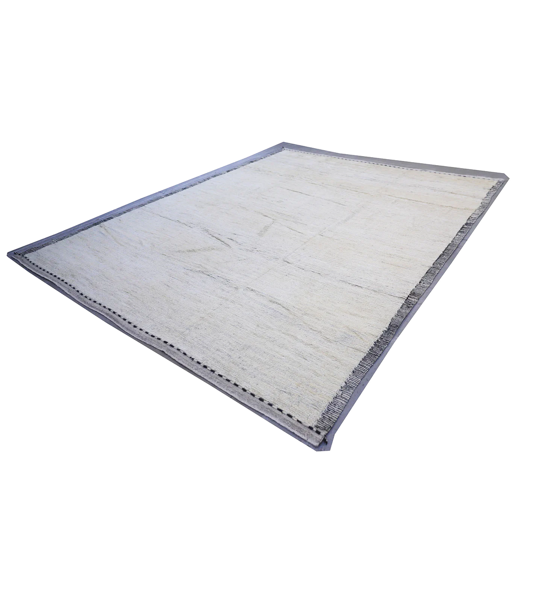 10'x12' Ariana Moroccan Solid Ivory Barchi Rug