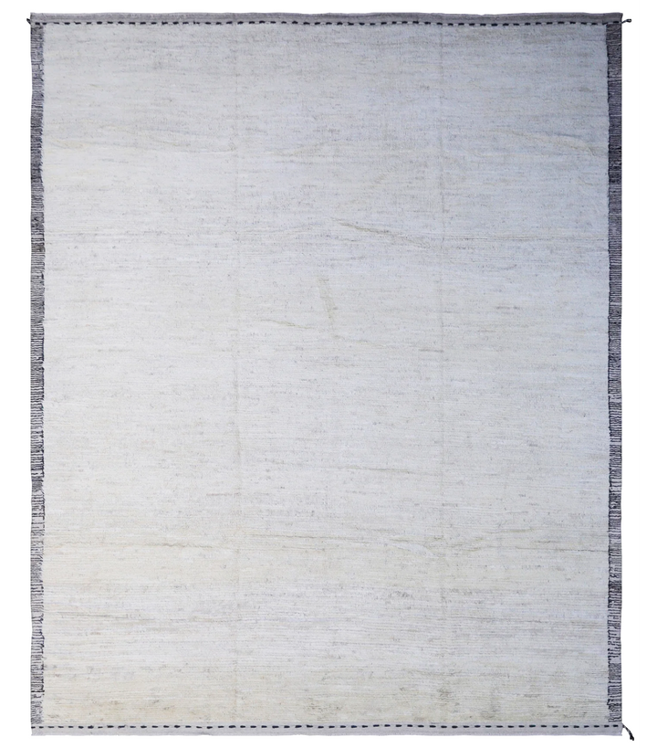 10'x12' Ariana Moroccan Solid Ivory Barchi Rug