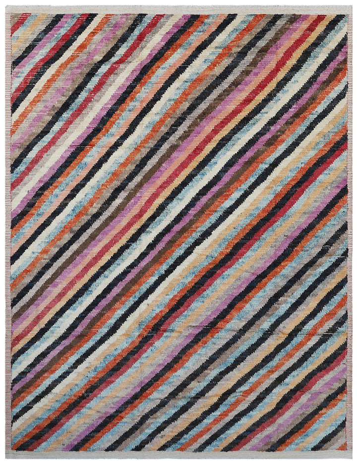 8'x 11' Ariana Moroccan Style Multi Striped Barchi Rug