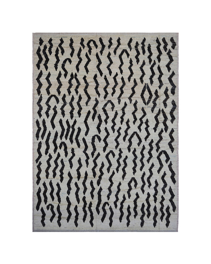 8'x11' Ariana Moroccan Style Cream Brown Barchi Area Rug