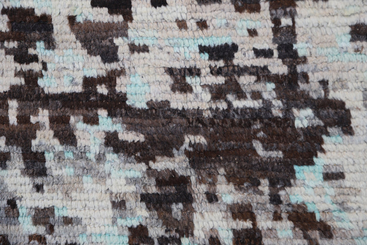 14'x19' Ariana Moroccan Style Cream Dark brown Grey Turquoise Barchi Rug