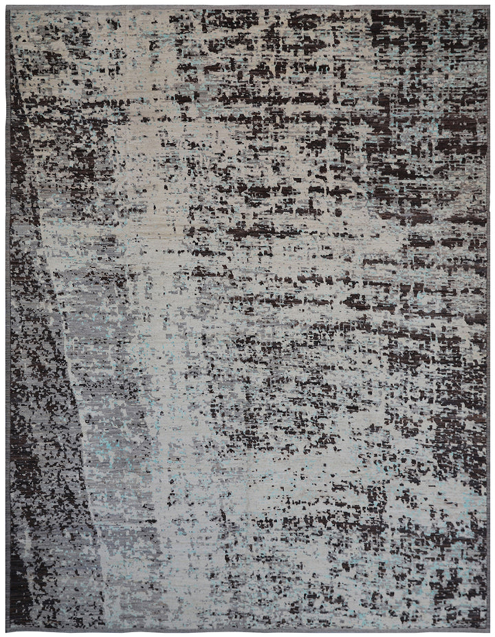 14'x19' Ariana Moroccan Style Cream Dark brown Grey Turquoise Barchi Rug