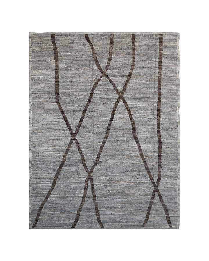 8'x11' Ariana Moroccan Style Camel Brown Barchi Medium Size Rug