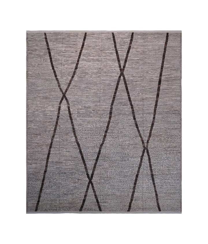 13' x 15' Ariana Moroccan Style Rug | Beige & Brown | Barchi Hand-Knotted Wool Area Rug