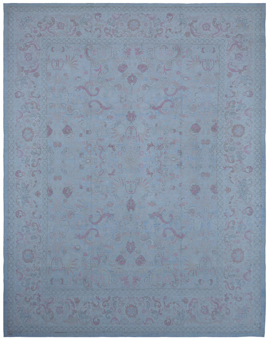 10'x13' Ariana Traditional Blue and Magenta Rug