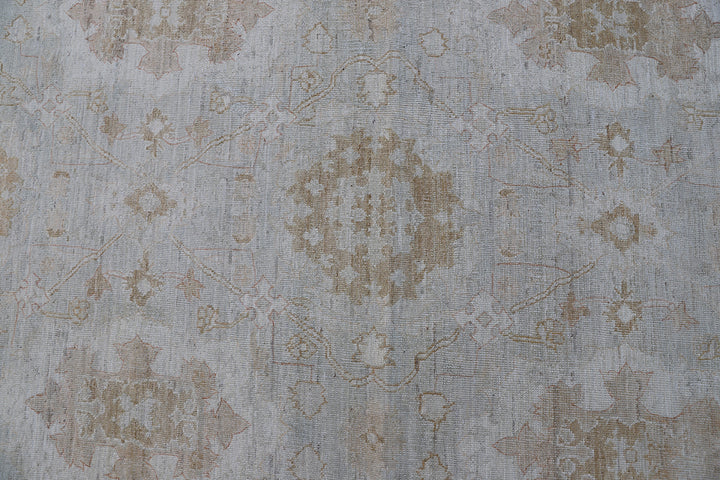 8'x10' Ariana Agra Design Blue Ivory Cream Rug