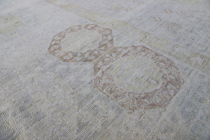 9'x12' Soft Blue Brown Mamlook Design Ariana Transitional Rug
