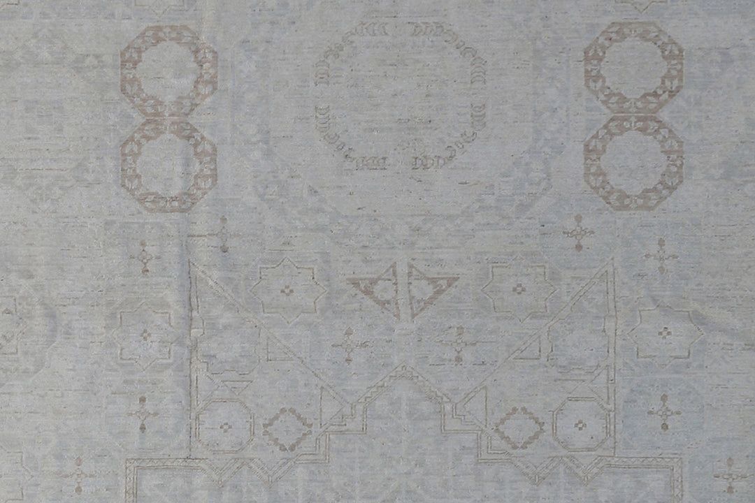 9'x12' Soft Blue Brown Mamlook Design Ariana Transitional Rug