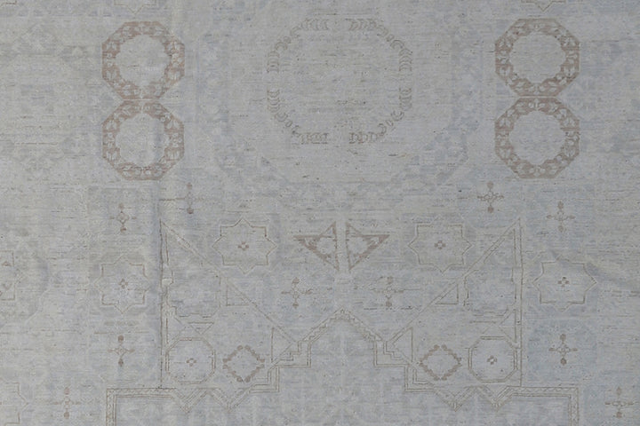 9'x12' Soft Blue Brown Mamlook Design Ariana Transitional Rug