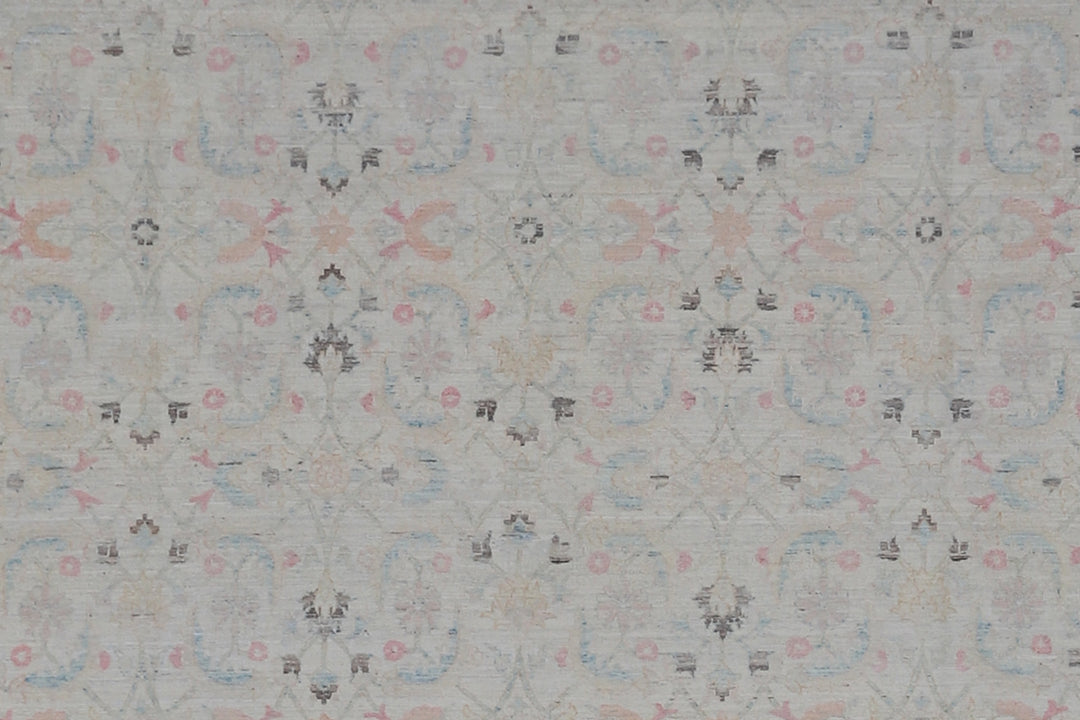 10'x13' Ariana Luxury Fine Tabriz Design Earth Tone Ivory Blue Rose Large Size Rug