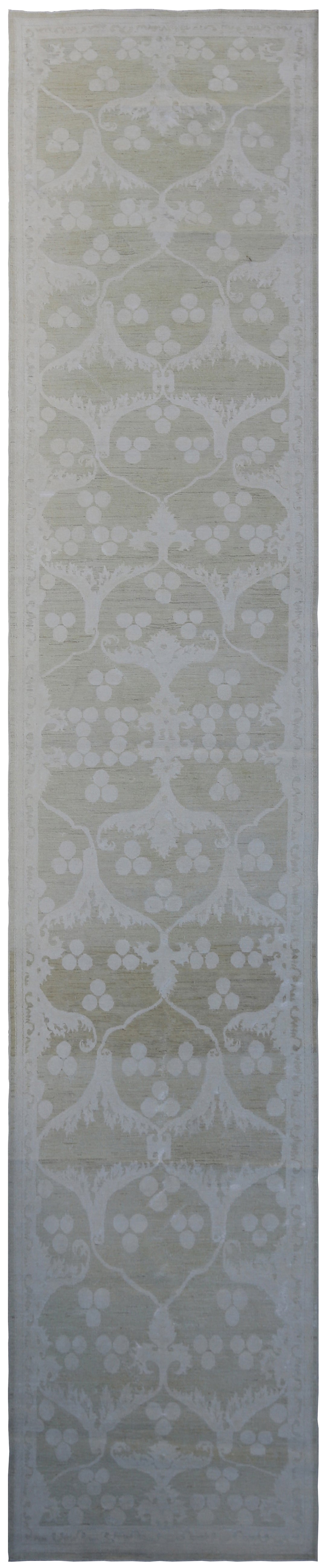3'x15' Ariana Fine Traditional Ottoman Design  Wool with Silk Highlights Runner Rug