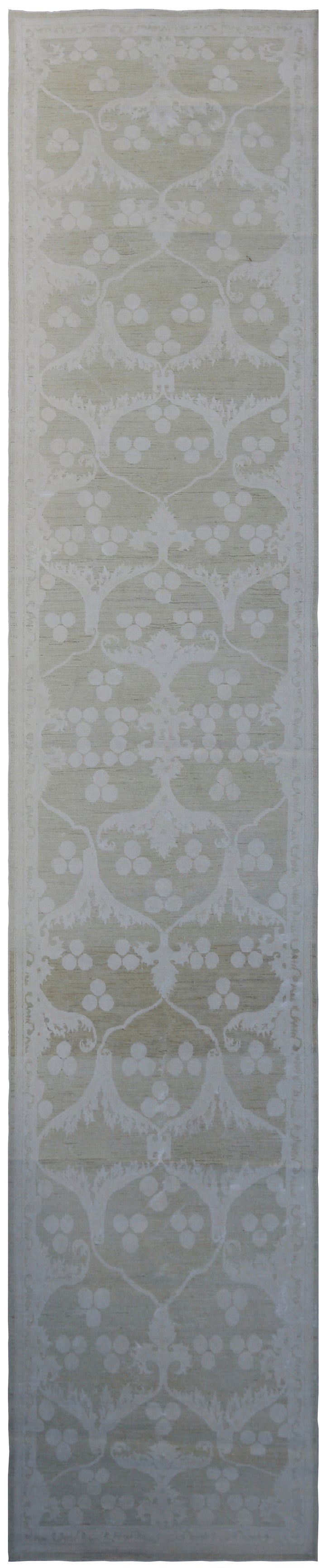 3'x15' Ariana Fine Traditional Ottoman Design  Wool with Silk Highlights Runner Rug