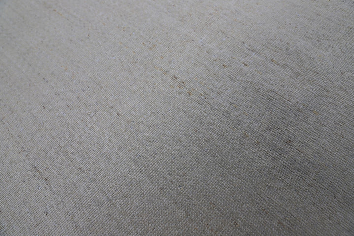 9'x12' Wool Area Rug | Pale Color |Ariana Geometric Design Off White Ivory Rug