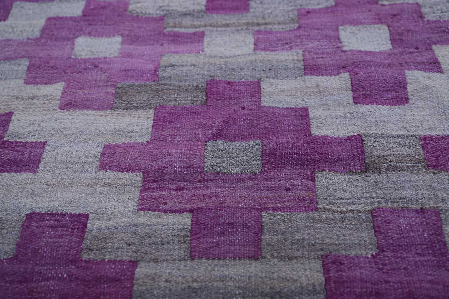 10'x13' Purple Grey Maimana Design Ariana Kilim