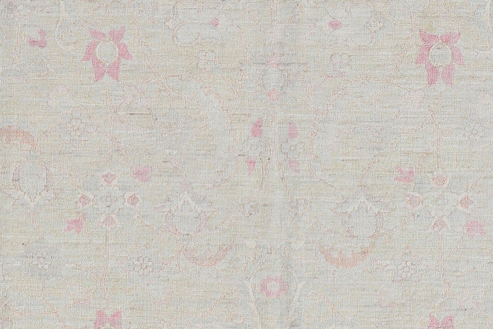 5'x7' Ariana Fine Floral Light Ivory Pink Pastel Blue Silk Highlight Rug