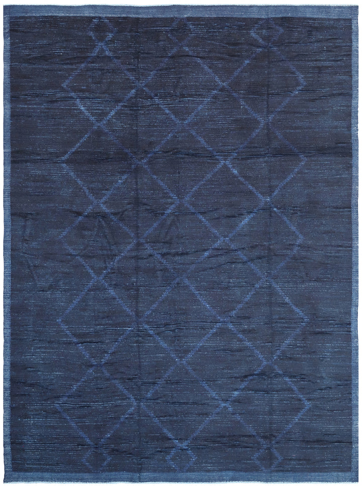 9'x12' Ariana Moroccan Style Navy Blue Barchi Rug