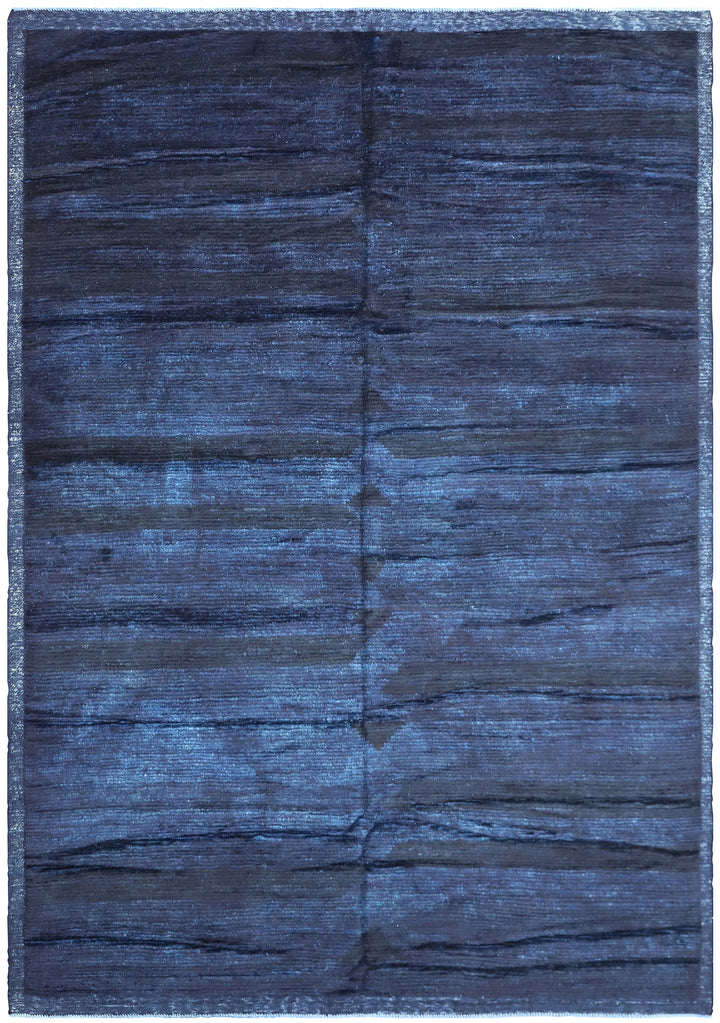 6'x9' Ariana Moroccan Style Soft Solid Deep Blue Barchi Rug