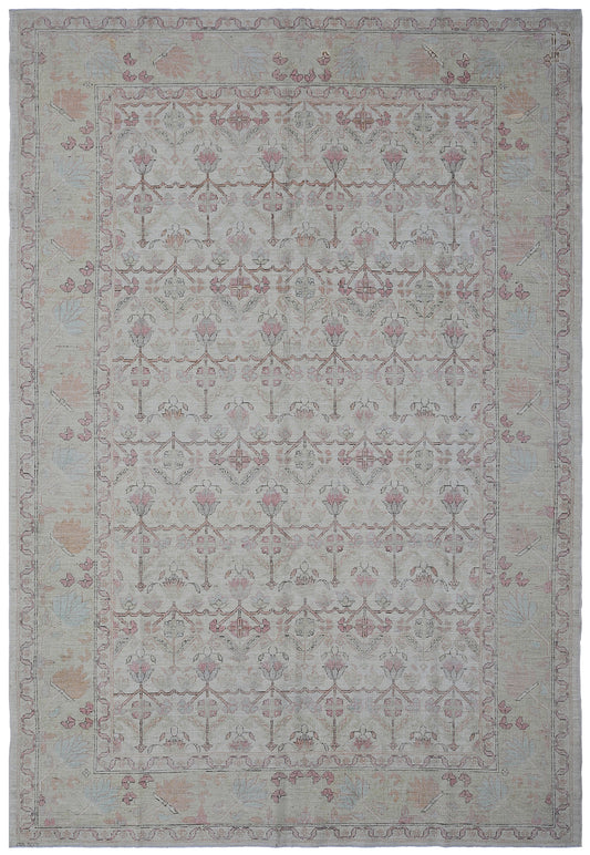 5'x8' Ariana Traditional Entry Earth Tone with soft Pink Rug