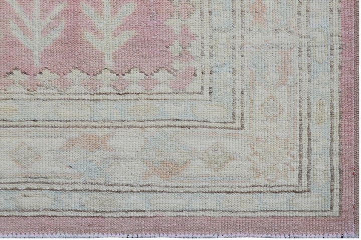3'x10' Ariana Caucasian Pink Ivory Hazara Runner Rug