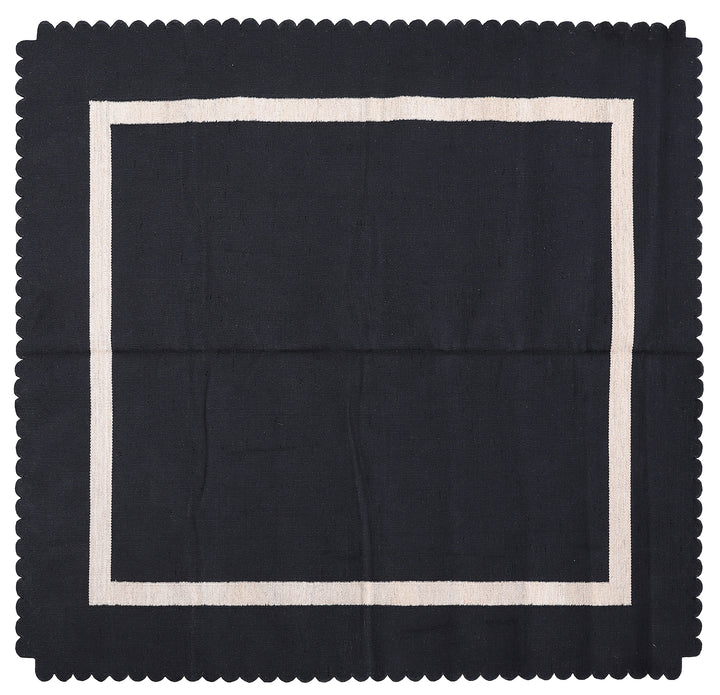 10'x11' Black Handwoven Indoor Outdoor Ariana Rug