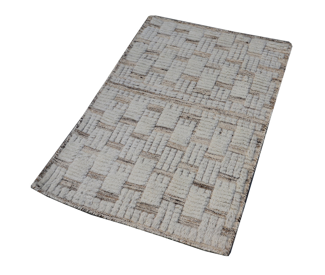 2'x3' Hand Knotted Shaggy Ariana Barchi Collection Rug