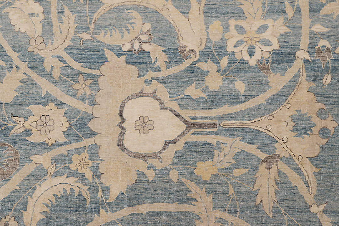 14'x20' Floral Polonaise Rug | Hand-Knotted Wool & Silk, Luxury Persian