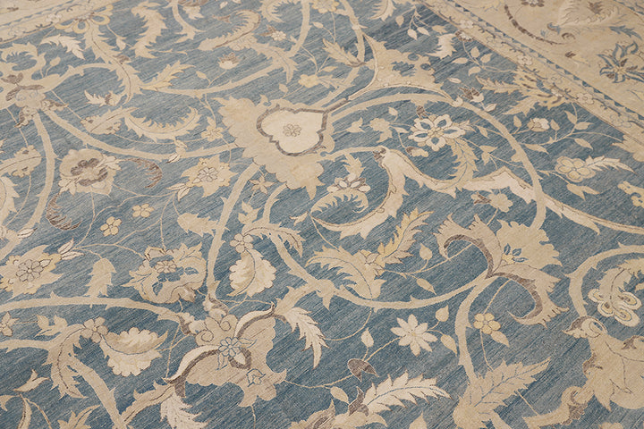 14'x20' Floral Polonaise Rug | Hand-Knotted Wool & Silk, Luxury Persian