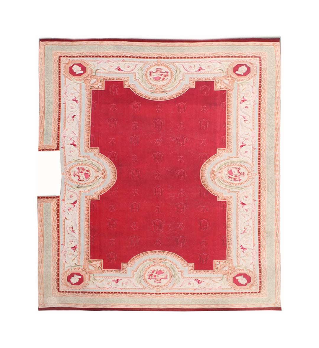 21'x30' Antique French Aubusson | Large Red Aubusson Rug