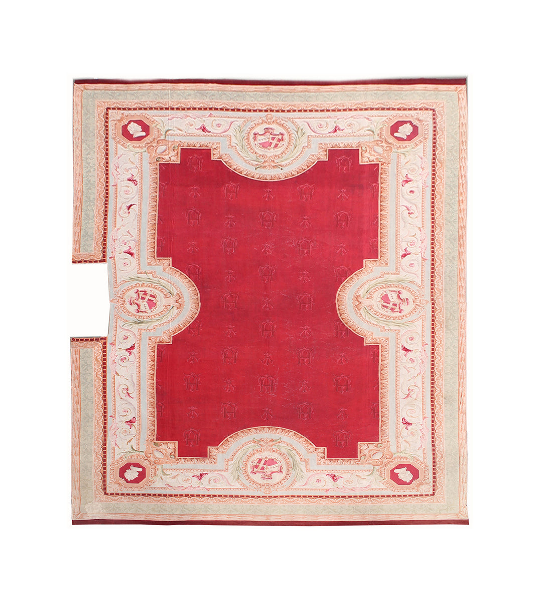21'x30' Antique French Aubusson | Large Red Aubusson Rug