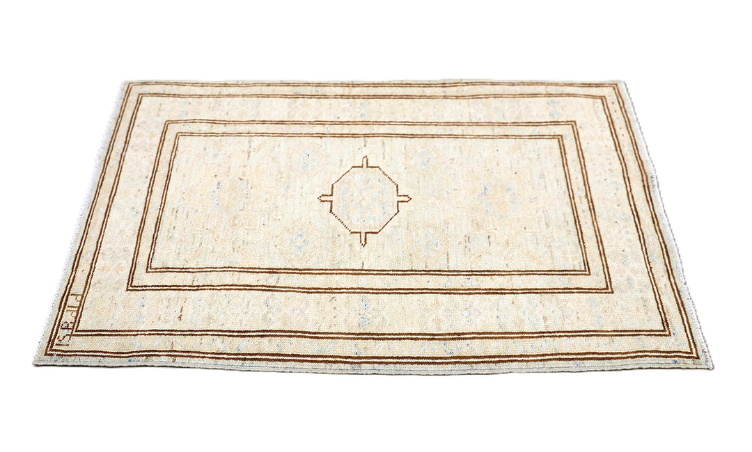 2'x3' Ariana Hazara Afghan Hand-Knotted Wool Area Rug
