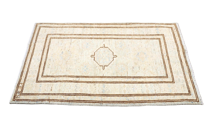 2'x3' Ariana Hazara Afghan Hand-Knotted Wool Area Rug