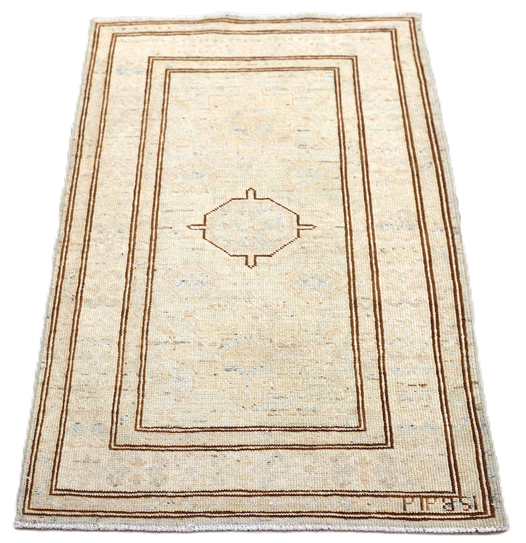 2'x3' Ariana Hazara Afghan Hand-Knotted Wool Area Rug