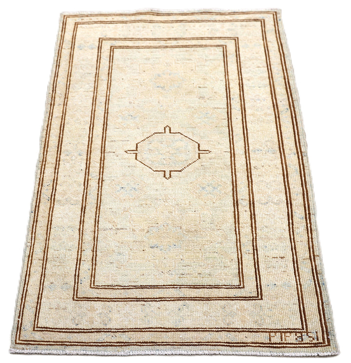 2'x3' Ariana Hazara Afghan Hand-Knotted Wool Area Rug