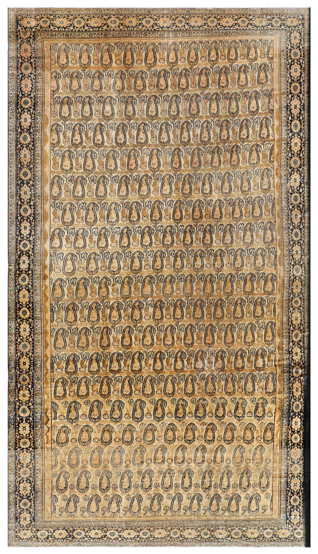 23' x 12' Antique Malayer Rug | Finely Knotted Paisley Persian Wool Carpet