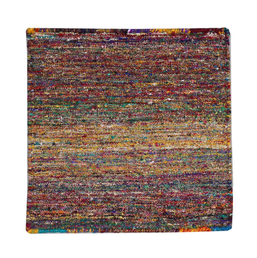 2'x2' Sari Silk Kilim | Handwoven Kilim Ariana Modern Custom Only