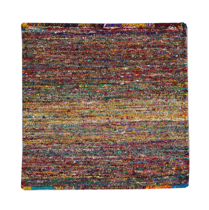 2'x2' Sari Silk Kilim | Handwoven Kilim Ariana Modern Custom Only