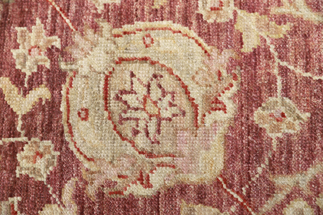 2x3 Ariana Traditional Small Tabriz Design Burgundy and Cream Floral Hand Knotted Rug 2ft 1in x 3ft