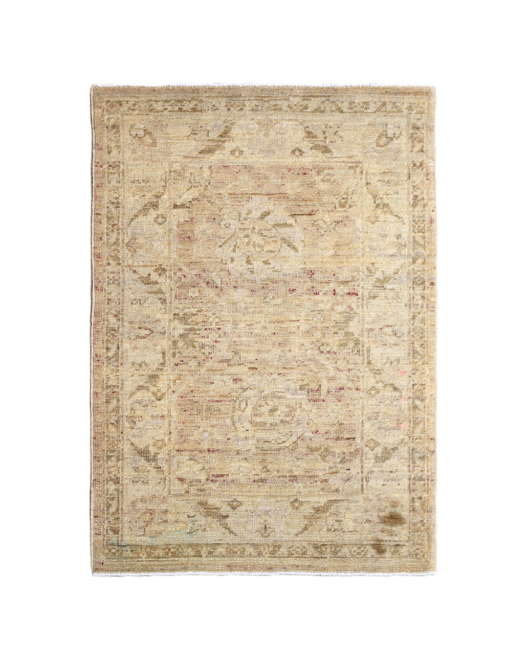 2' x 3' Fine Luxury Faded Blue Ariana Traditional Tabriz hand-knotted area rug with a vintage washed-out design.