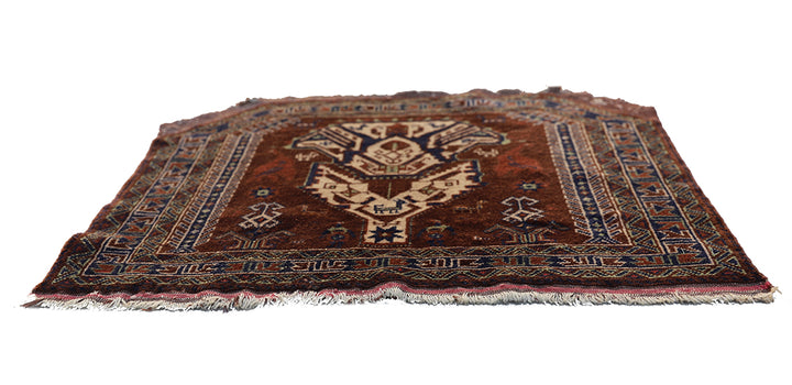 Hand Knotted Rug | Brown Tribal Wool Horse Saddle Cover