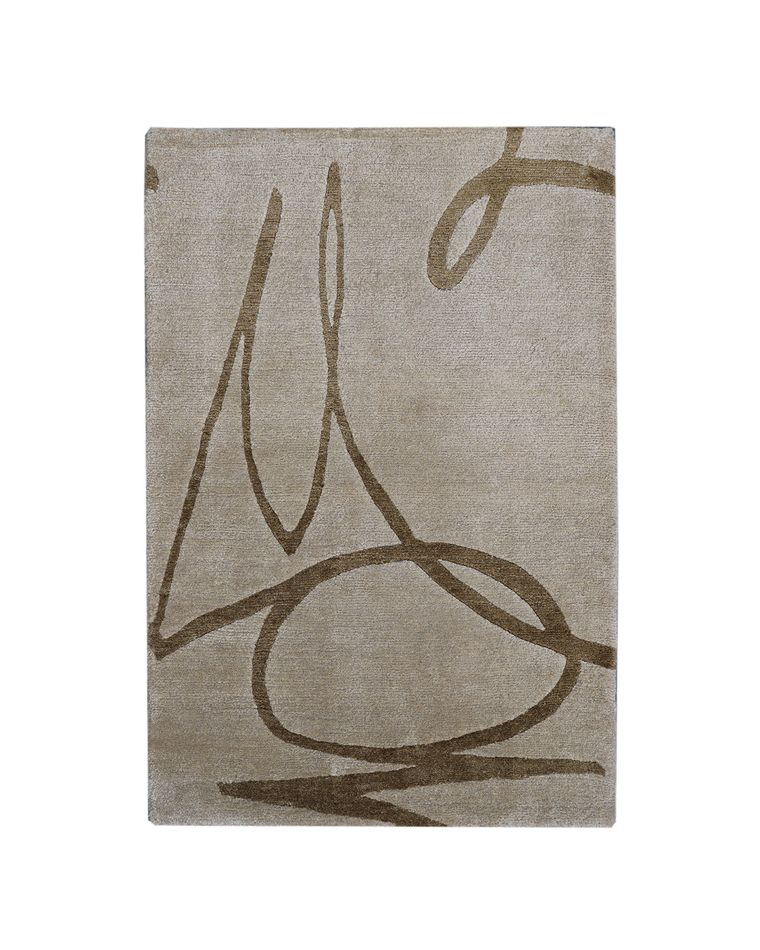 2' x 3' Hand-Knotted Silk & Wool Rug | Ariana Modern Custom Tibetan Weave